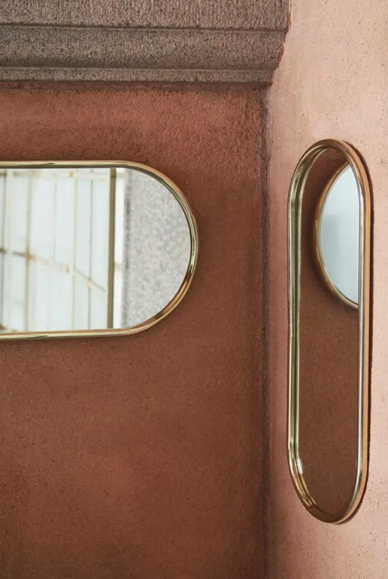 AYTM Angui mirror, 78 x 29 cm, gold