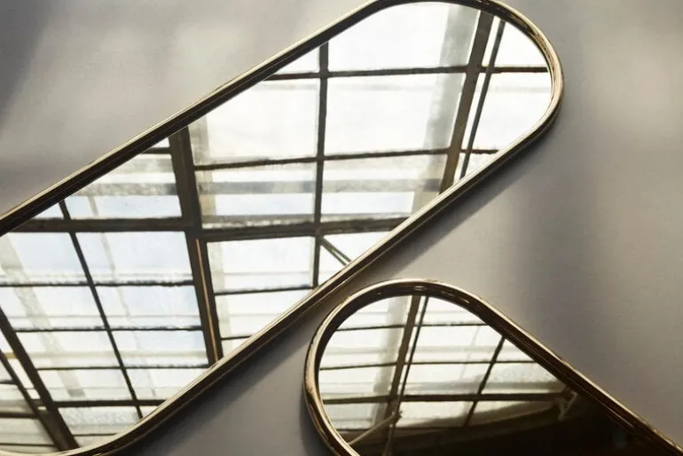 AYTM Angui mirror, 108 x 39 cm, gold