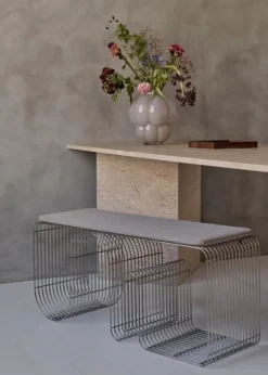 AYTM Curva bench, silver