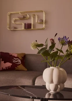 AYTM Curva Rectangular display shelf, gold