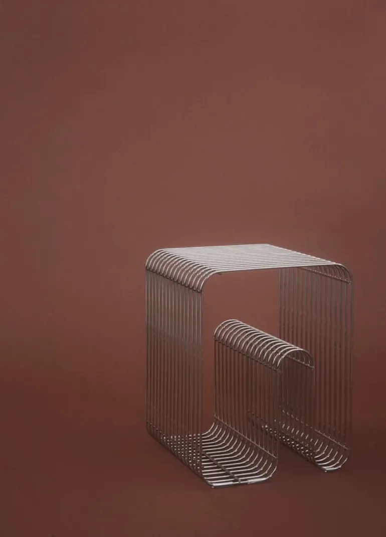 AYTM Curva stool, silver