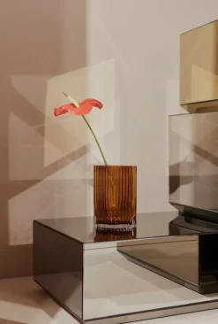 AYTM Folium vase, L, amber