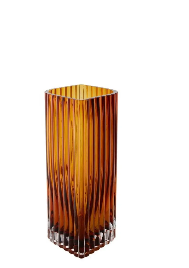 AYTM Folium vase, L, amber