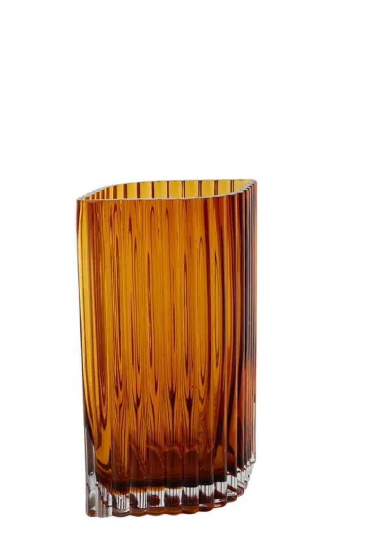 AYTM Folium vase, L, amber