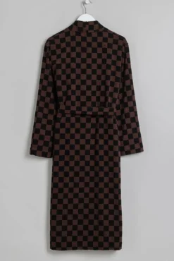 Baina Bath robe Sulis, tabac - noir