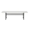 Basta Forte table, rectangular, Carrara white - black