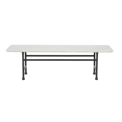 Basta Forte table, rectangular, Carrara white - black