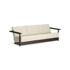 Bebó Objects Baba 3-seater sofa, brown ash - off white
