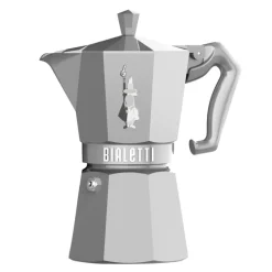 Bialetti Moka Exclusive espresso maker, 6 cups, silver