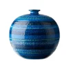 Bitossi Ball vase, medium, 23 cm, Rimini blue