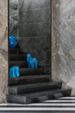 Bitossi Ball vase, medium, 23 cm, Rimini blue