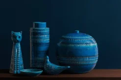 Bitossi Ball vase, medium, 23 cm, Rimini blue