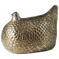 Bitossi Chicken figure, 25 cm, silver