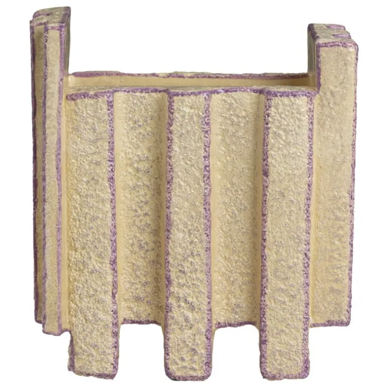 Bitossi Merlate vase, 50 cm, 28 x 20 x 27 cm, cream white - purple