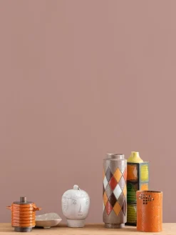 Bitossi Tobacco and pipe box, 19 cm,  orange - brown