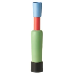 Bitossi Vase, 50 cm, light blue - red - green - matt black