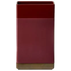Bitossi Vase, high rectangular, 38 x 21 cm, burgundy