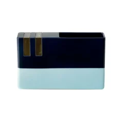 Bitossi Vase, rectangular, 22,5 x  35 cm, light blue - blue