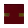 Bitossi Vase, rectangular, 30 x 30 cm, burgundy