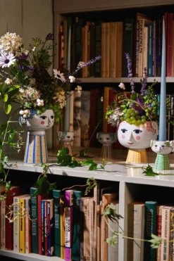 Bjørn Wiinblad Eva vase, 18,5 cm, blue