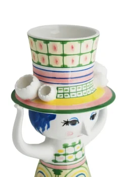 Bjørn Wiinblad Lady with Hat vase, 24,5 cm, green