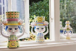 Bjørn Wiinblad Lady with Hat vase, 24,5 cm, green