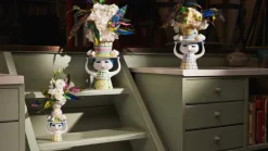 Bjørn Wiinblad Lady with Hat vase, 24,5 cm, green