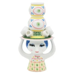 Bjørn Wiinblad Lady with Hat candleholder, 16 cm, rose - pink