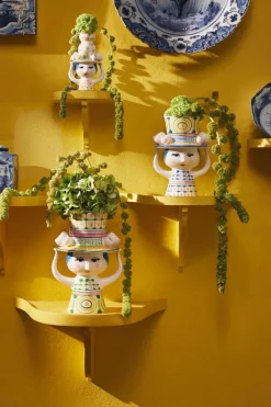 Bjørn Wiinblad Lady with Hat candleholder, 16 cm, rose - pink