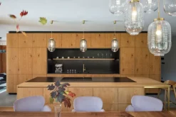 Bomma Lantern pendant, clear - patina gold