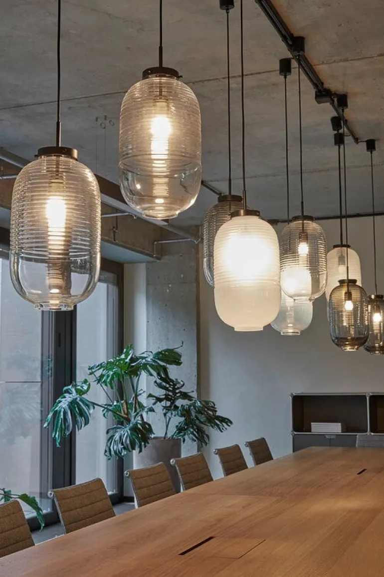 Bomma Lantern pendant, clear - black