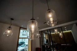 Bomma Lantern pendant, clear - black