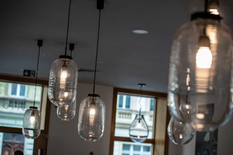 Bomma Lantern pendant, clear - black