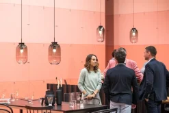 Bomma Lantern pendant, clear - black