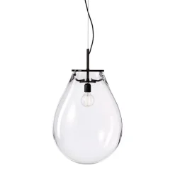 Bomma Tim pendant, medium, clear - black