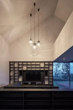 Bomma Tim pendant, medium, clear - black