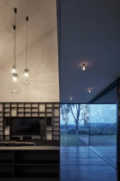 Bomma Tim pendant, medium, clear - black