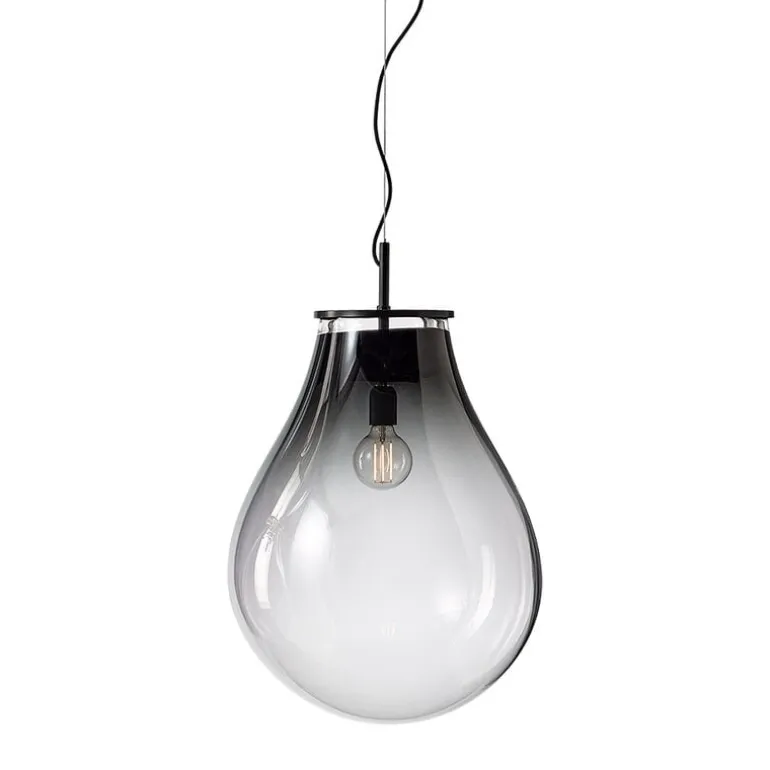 Bomma Tim pendant, medium, smoke - black