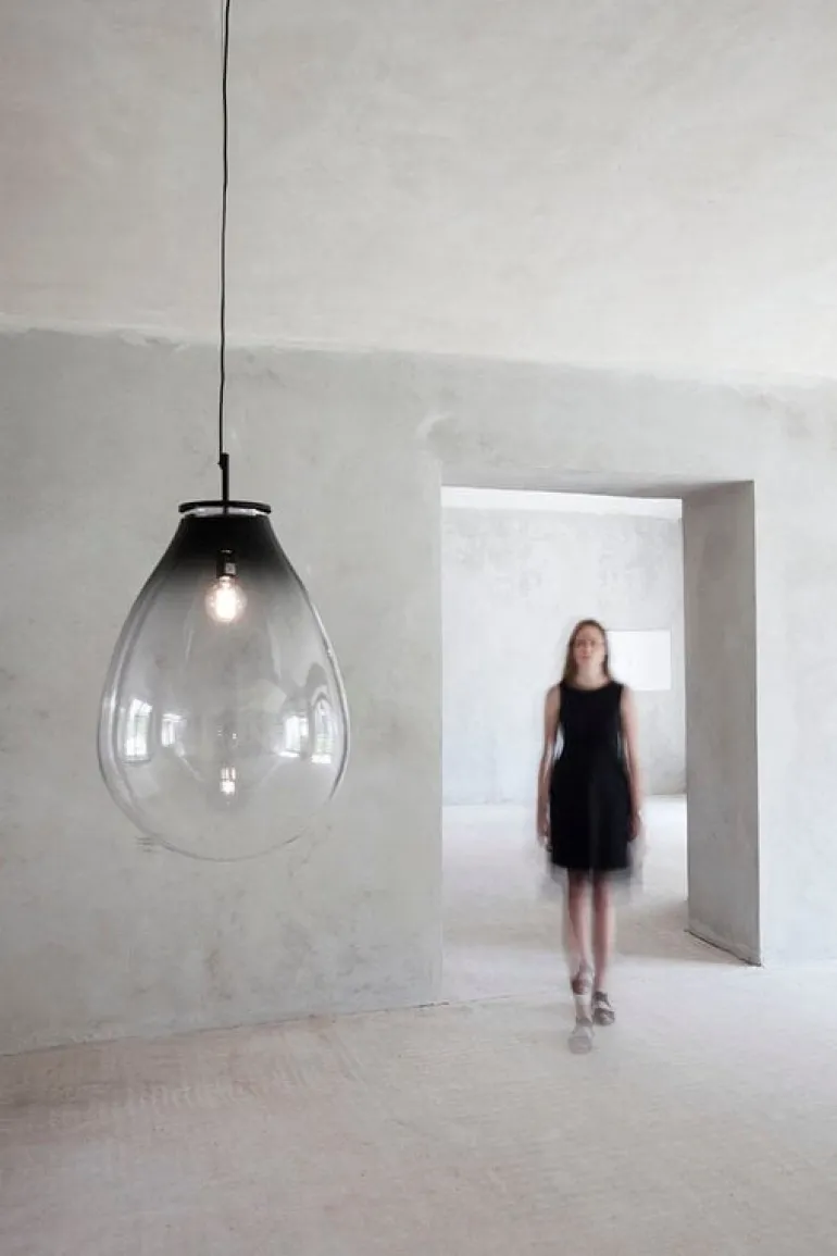 Bomma Tim pendant, medium, smoke - black