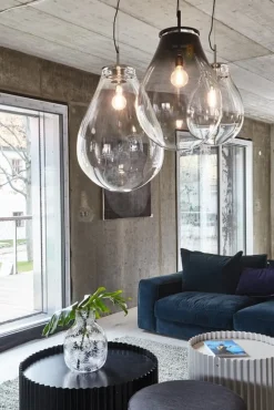 Bomma Tim pendant, medium, smoke - black