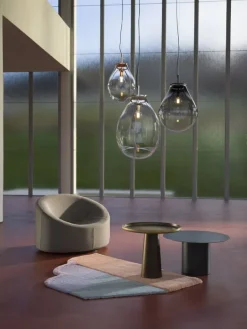 Bomma Tim pendant, medium, smoke - black