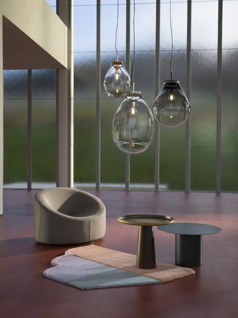 Bomma Tim pendant, medium, smoke - black