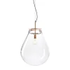 Bomma Tim pendant, medium, clear - brushed copper
