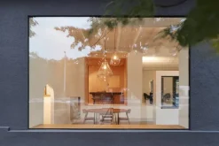 Bomma Tim pendant, medium, clear - brushed copper