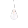 Bomma Tim pendant, small, clear - brushed copper