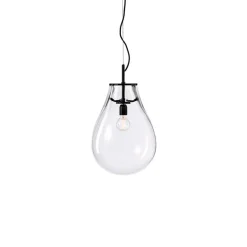 Bomma Tim pendant, small, clear - black