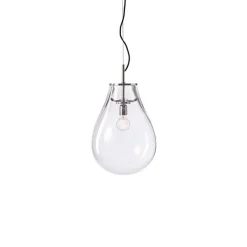 Bomma Tim pendant, small, clear - silver