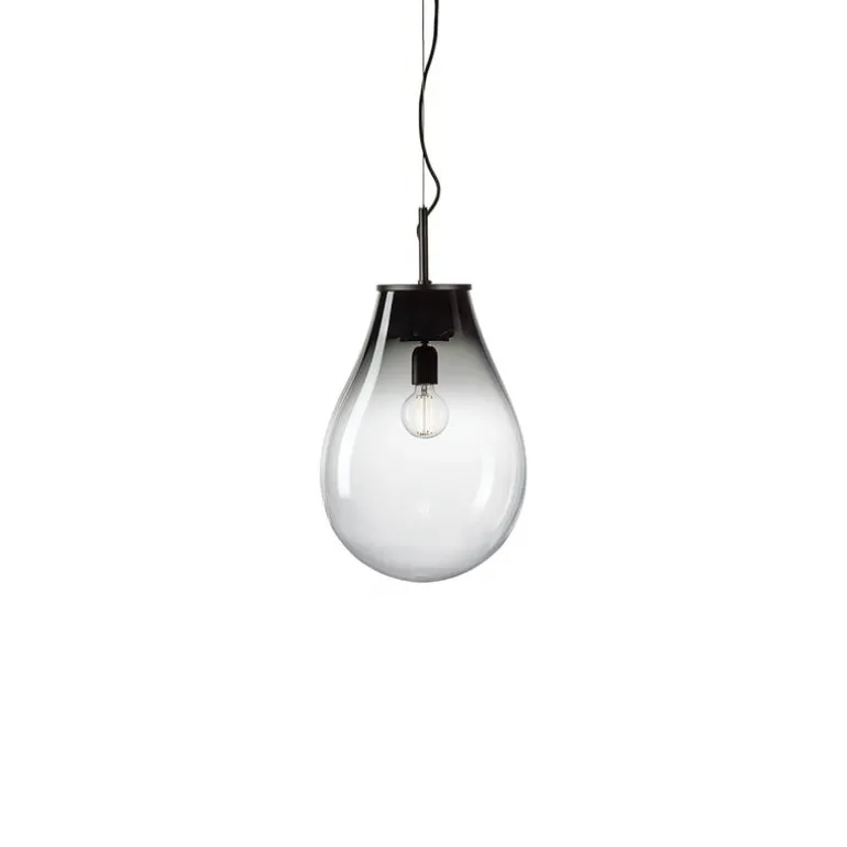 Bomma Tim pendant, small, smoke - black