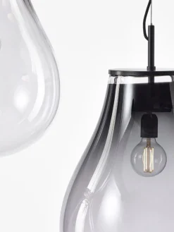 Bomma Tim pendant, small, smoke - black