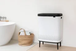 Brabantia Bo Laundry Bin Hi, 2 x 45 L, white